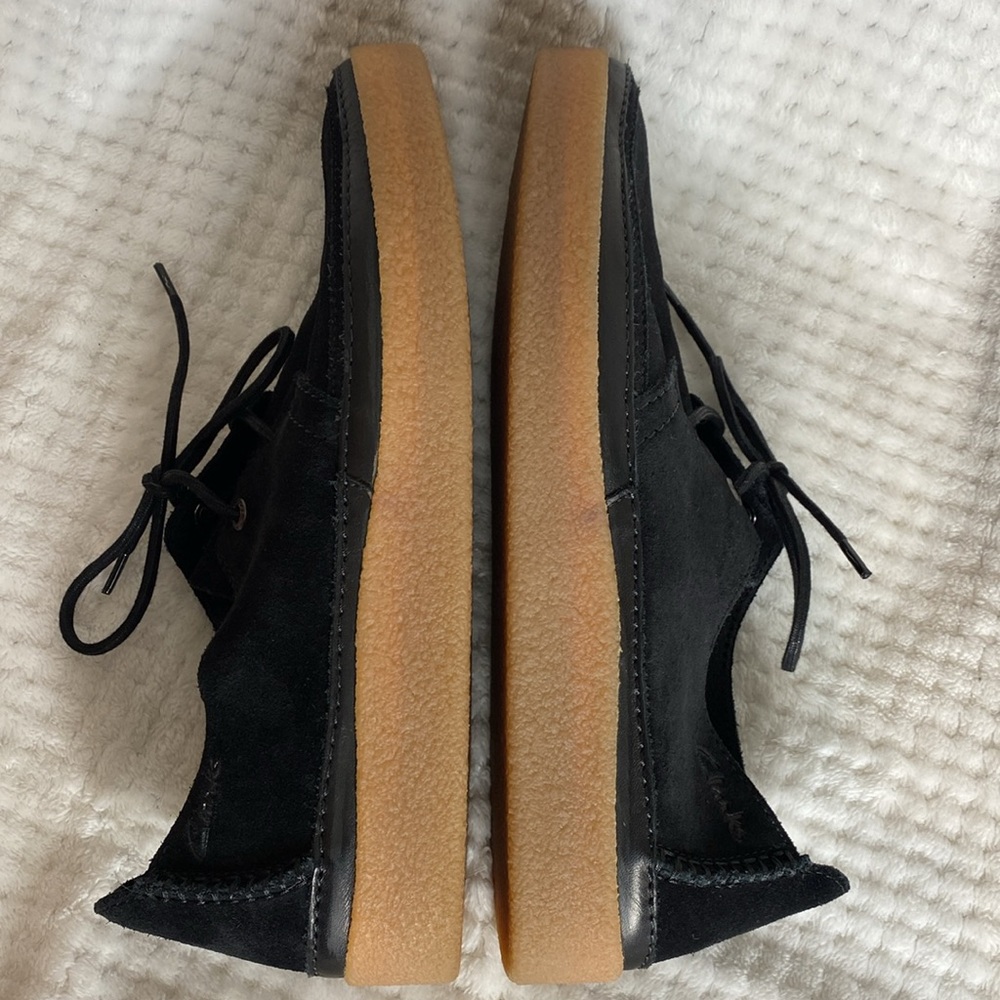 Clarks Collection Black Suede Leather Shoes - image 6